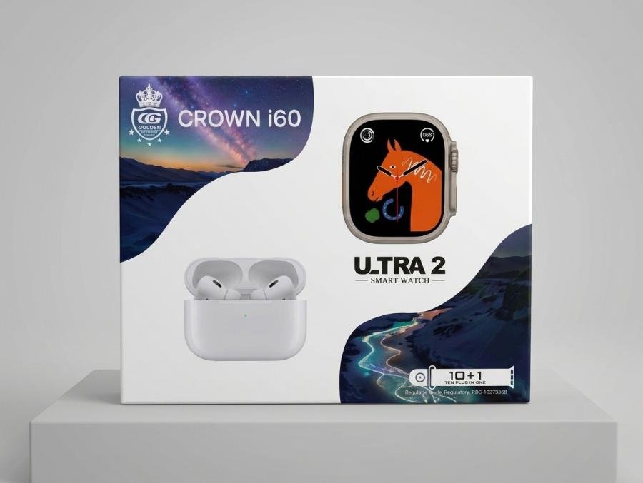 Crown i60 Ultra 2 Smart Watch Bundle